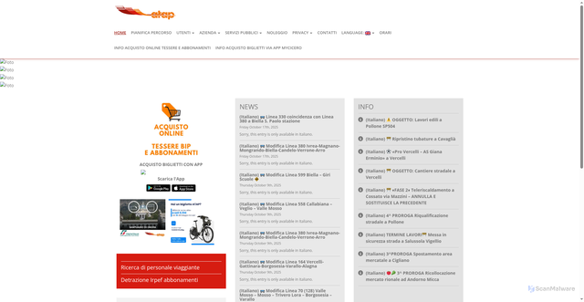 Security scan screenshot of https://www.atapspa.it/