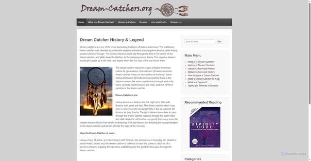 Security scan screenshot of https://www.dream-catchers.org