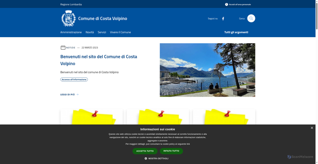 Security scan screenshot of https://www.comune.costavolpino.bg.it