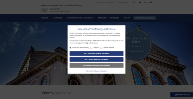 Security scan screenshot of https://www.buehnenversorgung.de/