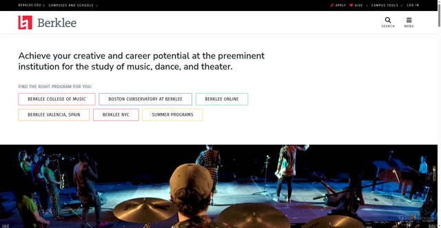 Security scan screenshot of https://www.berklee.edu/