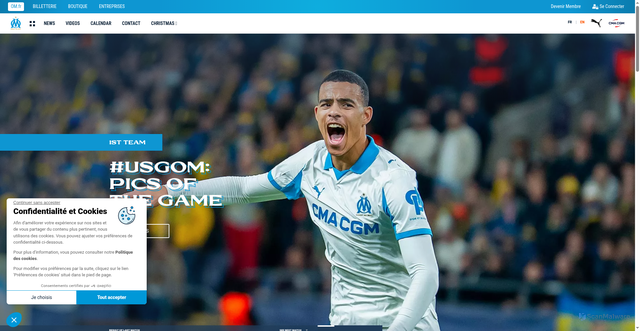 Security scan screenshot of https://www.om.fr/en