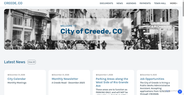 Security scan screenshot of https://cityofcreede.gov/