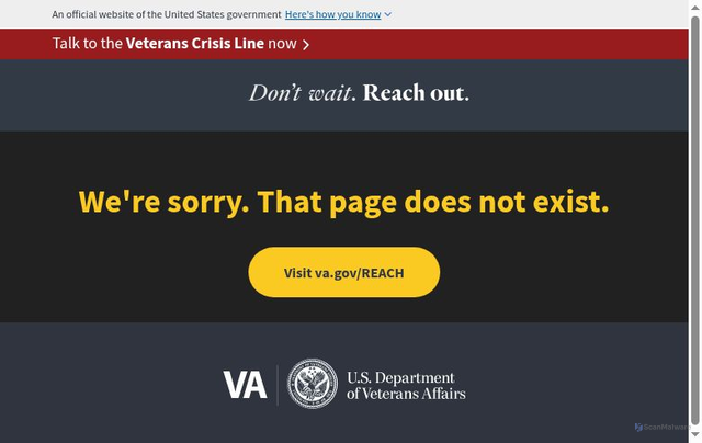 Security scan screenshot of https://www.reach.gov/