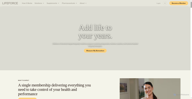 Security scan screenshot of https://mylifeforce.com