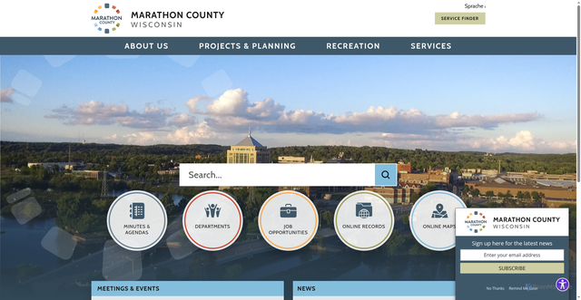 Security scan screenshot of https://www.marathoncounty.gov/