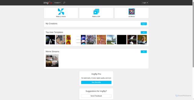 Security scan screenshot of https://imgflip.com