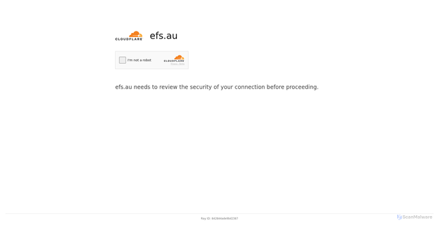 Security scan screenshot of https://efs.au/