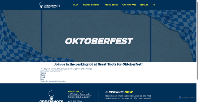 Security scan screenshot of https://www.greatshots.golf/oktoberfest/