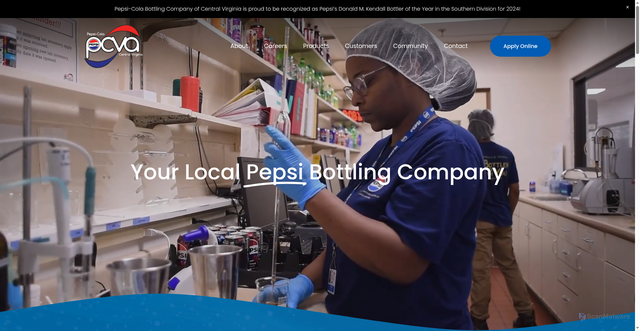 Security scan screenshot of https://www.pepsicva.com/