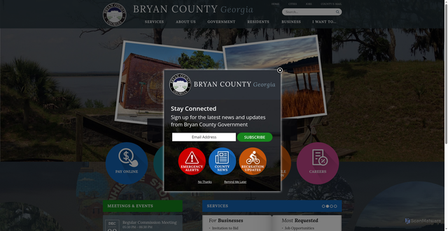 Security scan screenshot of https://www.bryancountyga.gov/