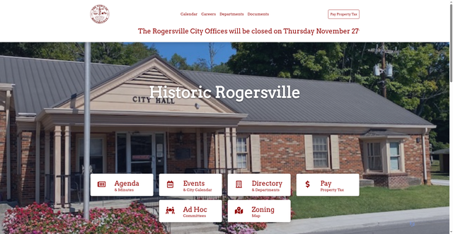 Security scan screenshot of https://rogersvilletn.gov/
