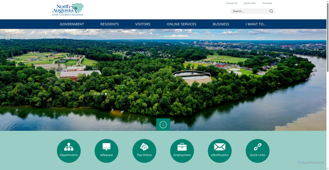 Security scan screenshot of https://www.northaugustasc.gov/