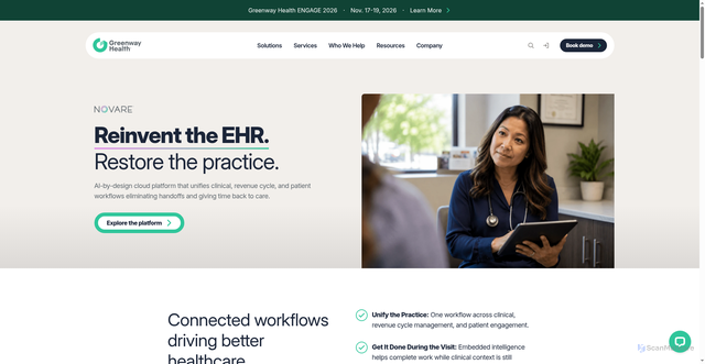 Security scan screenshot of https://www.greenwaymedical.com