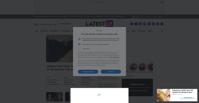 Security scan screenshot of https://www.latestly.com