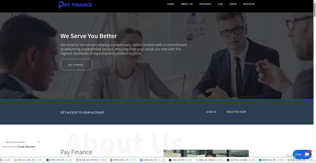 Security scan screenshot of https://payfinance.net/