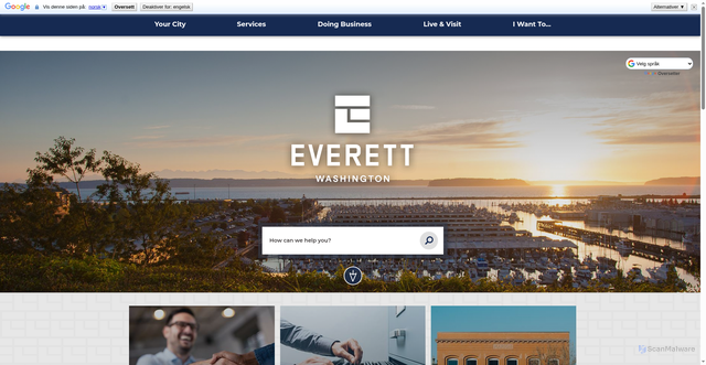 Security scan screenshot of https://www.everettwa.gov/