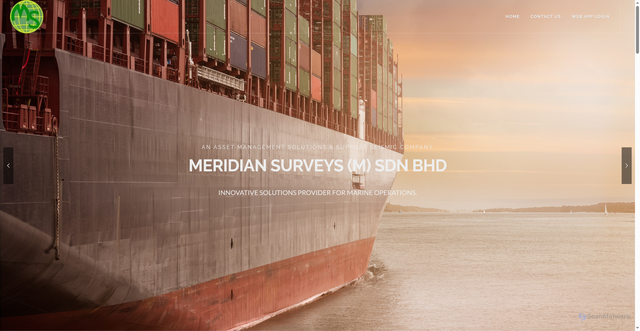 Security scan screenshot of https://meridiansurveys.com.my