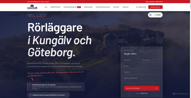 Security scan screenshot of https://rollsboror.se
