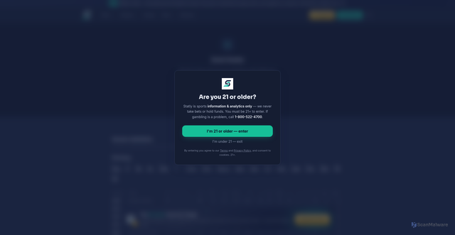 Security scan screenshot of https://statlyapp.com/players/josh-hader