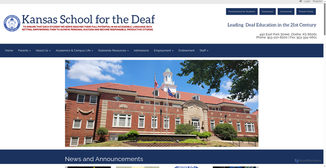 Security scan screenshot of https://www.kansasdeaf.gov/