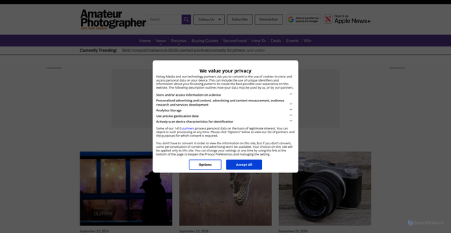 Security scan screenshot of https://amateurphotographer.com