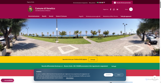 Security scan screenshot of https://www.comunevenetico.me.it