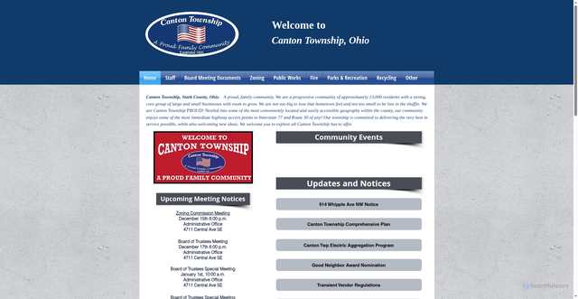 Security scan screenshot of https://www.cantontwp-oh.gov/