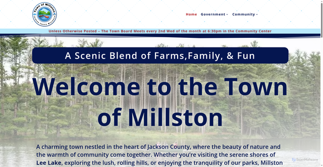 Security scan screenshot of https://millstonwi.gov/