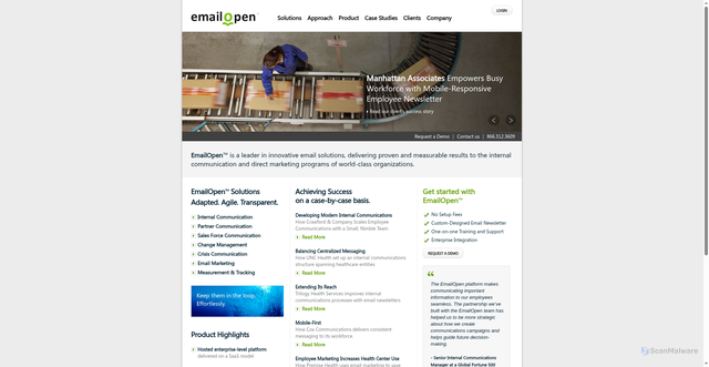 Security scan screenshot of https://emailopen.com