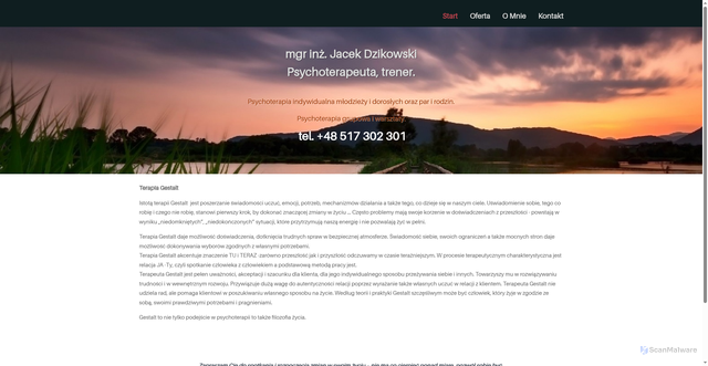 Security scan screenshot of https://psychoterapia-dzikowski.pl