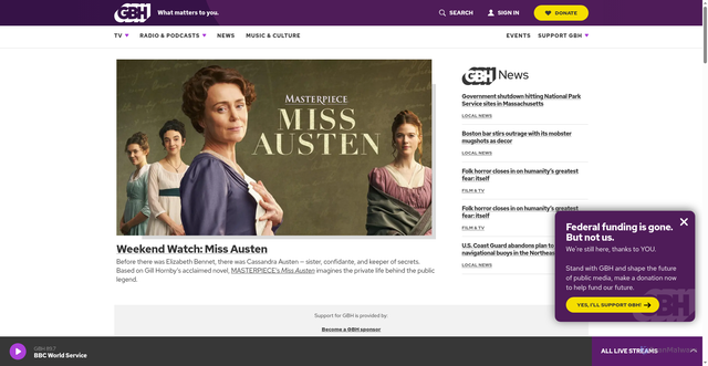 Security scan screenshot of https://www.wgbh.org/