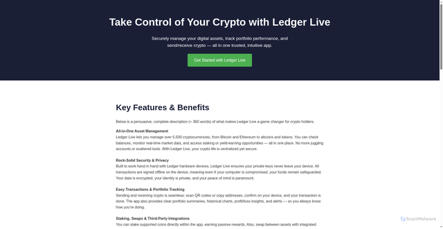 Security scan screenshot of portal-us-ledgercom-cdn.netlify.app