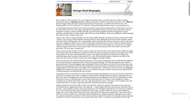 Security scan screenshot of https://musicianguide.com/biographies/1608003378/George-Strait.html