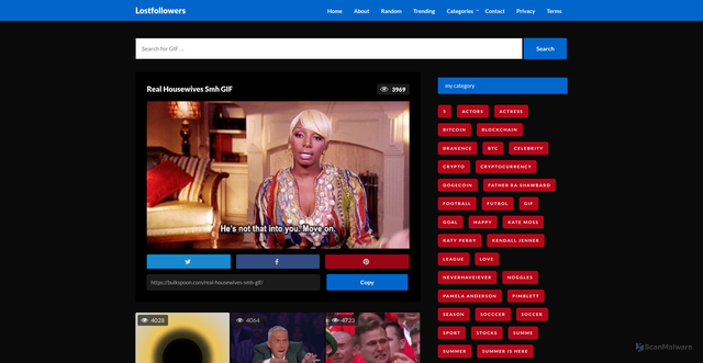 Security scan screenshot of https://bulkspoon.com/real-housewives-smh-gif/