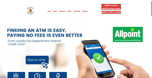 Security scan screenshot of https://laredofirecreditunion.com/