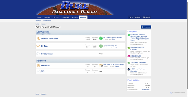 Security scan screenshot of https://forums.dukebasketballreport.com/index.php?threads%2Fmbb-duke-vs-clemson-saturday-2-8-6-30pm-et-espn-pregame-and-in-game-thread.51357%2Fpage-7=