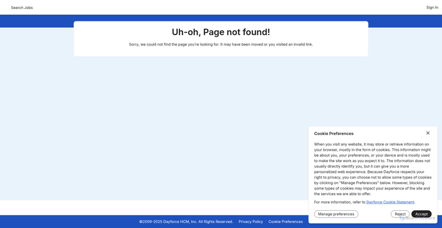 Security scan screenshot of https://jobs.dayforcehcm.com