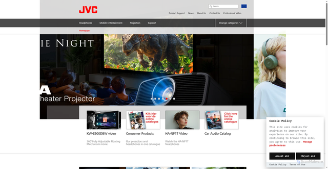 Security scan screenshot of https://jvc.com