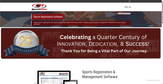 Security scan screenshot of https://sportspilot.com