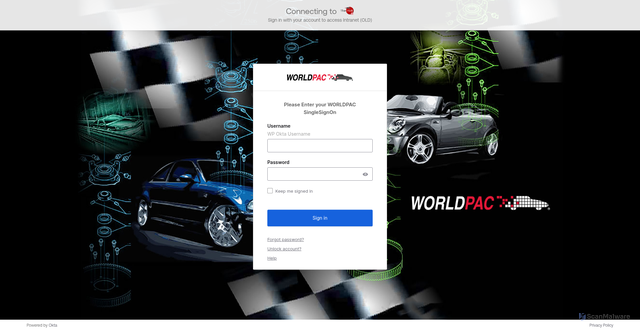 Security scan screenshot of https://worldpac-intranet--simpplr.vf.force.com