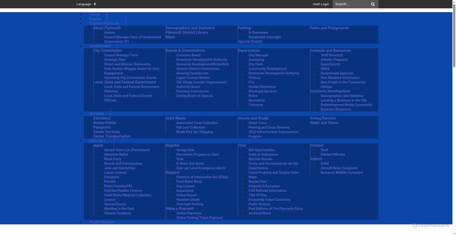 Security scan screenshot of https://www.plymouthmi.gov/