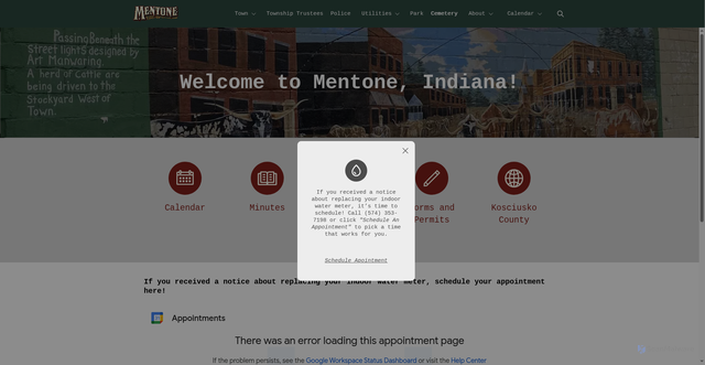 Security scan screenshot of https://mentonein.gov/