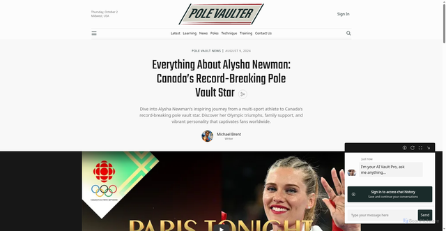 Security scan screenshot of https://polevaulter.ai/news/everything-about-alysha-newman-canadas-record-breaking-pole-vault-star-