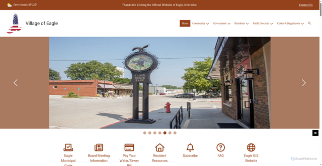 Security scan screenshot of https://eaglene.gov/