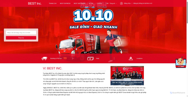 Security scan screenshot of https://www.best-inc.vn/