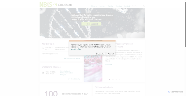 Security scan screenshot of https://nbis.se/