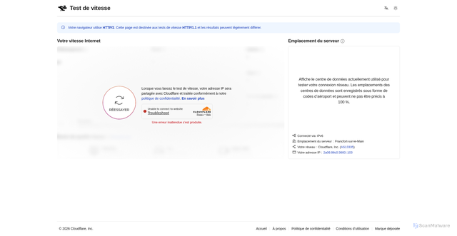 Security scan screenshot of https://jade-robin-d56c.pages.dev/fr-fr