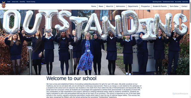 Security scan screenshot of https://www.wghs.org.uk/