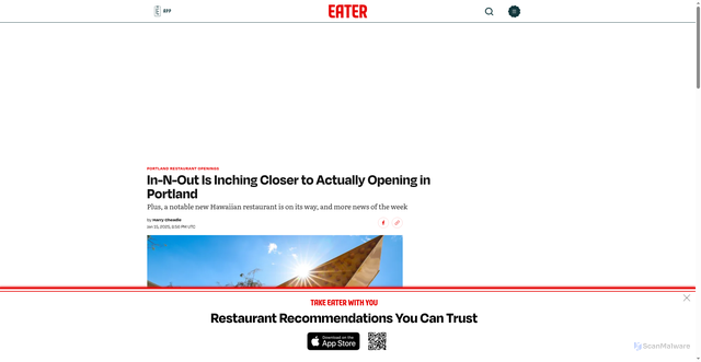 Security scan screenshot of https://pdx.eater.com/2025/1/15/24343870/in-n-out-burgers-opening-drive-thru-near-pdx-airport